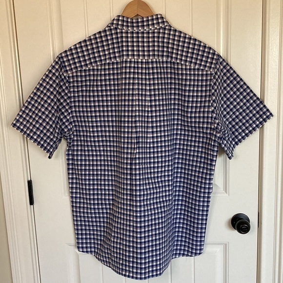Daniel Cremieux Men's Short Sleeve Button Down Blue White Rust S XL - Picture 5 of 6